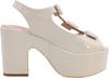 Yosuke Women's Ivory Sandals, Sizes 4450047, Sizes 24.0cm-24.5cm