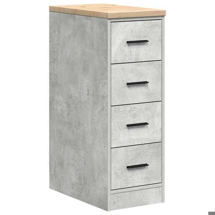 VidaXL Garage Storage Cabinet Concrete Grey 30x51x85 Cm Pine Wood, Cabinet, Tool Cabinet, Low Cabinet, Cabinet of 860583