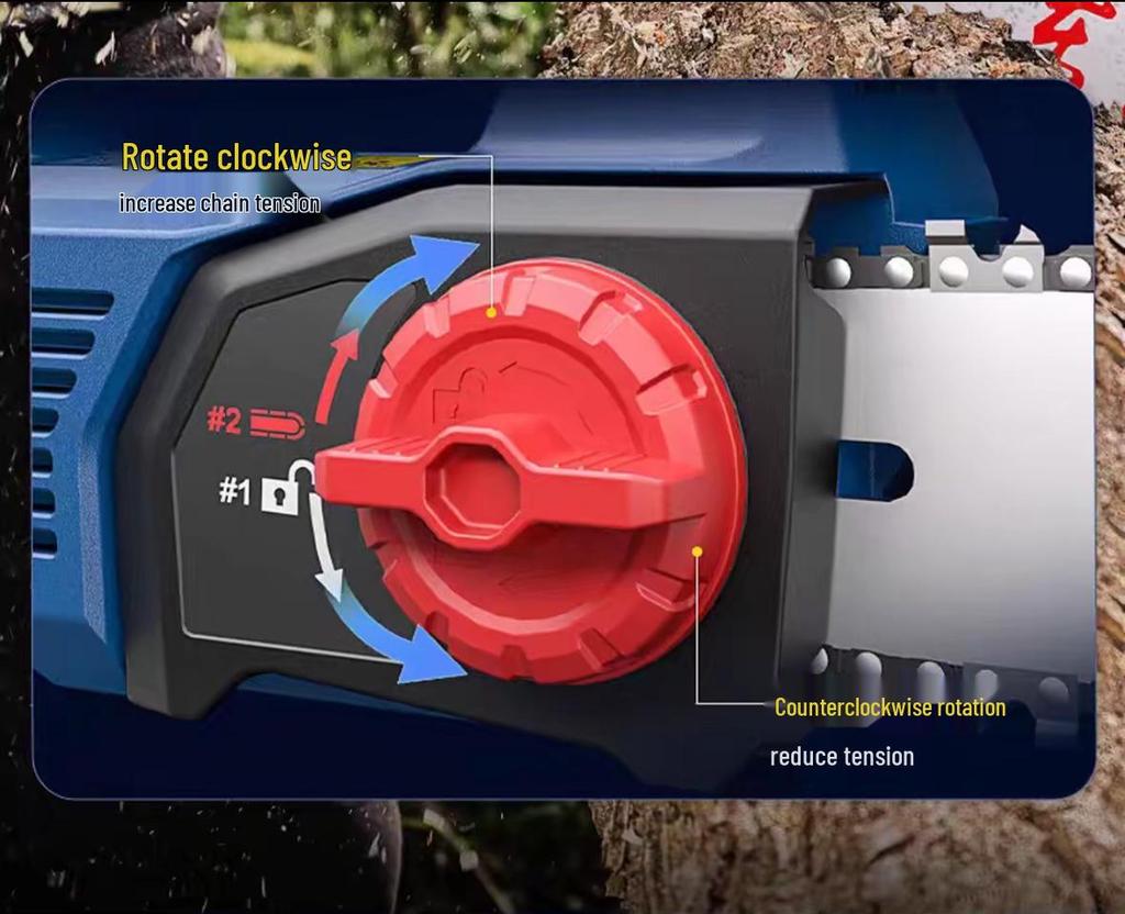 Drujbă Electrică Fără Perii Dongcheng de 12" 20V cu Tăiere de Înaltă Eficiență și Baterie cu Litiu Îngroșată.
