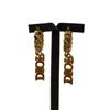 Christian Dior For both ears Swing Dior Evolution Gold Plated DIOR Letter Curb Hoop Earrings Pierce gold Gold Plated Women Used
