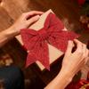 Christmas Bows For Wreaths 2 Piece Sparkly Ribbon Holiday Decoration Holiday Christmas Bows Decorations For Home Outdoor