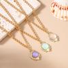 Delicate Gemstone Y2k Crystal Necklace for Women Girl Star Moon Pendant Necklace Chain Party Birthday Jewelry Gifts