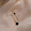 2023 Asymmetrical Black Circle Earrings for Women – Stylish, Versatile, Long Design