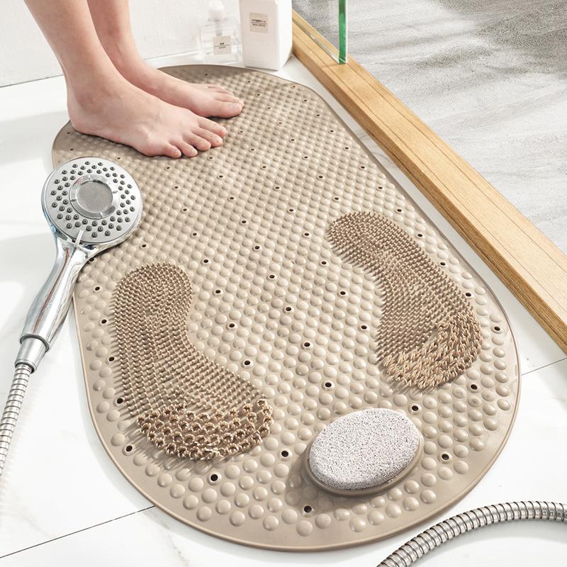 New style PVC toilet bathroom non-slip mat household bathroom grind stone floor mat shower room massage foot mat