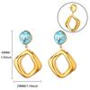 Light Luxury Fashion Temperament Zircon Versatile Earrings Earrings Women's Niche High-end Geometric Design Cold Wind Earrings