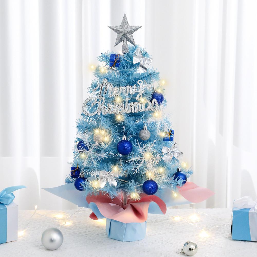 Mini Christmas Tree 45cm And 60cm Blue Tabletop Decorations Perfect For Festive Homes