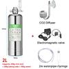 Aquarium CO2 Generator 1L 2L Fish Tank CO2 Cylinder Generator System Stainless Steel Water Injection Bubble Meter Aquatic Plant