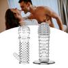 Faux Crystal Penis Sleeve Men Penis Touch-Real Cover Cock Enlargement Dick Extender Forbedret intimitet Sexprodukt