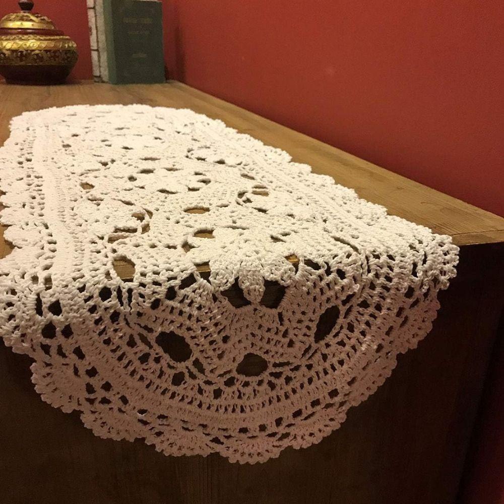 New Oval Crochet Doilies Crochet Cotton 35/40CM Crochet Placemats Handmade Doilies
