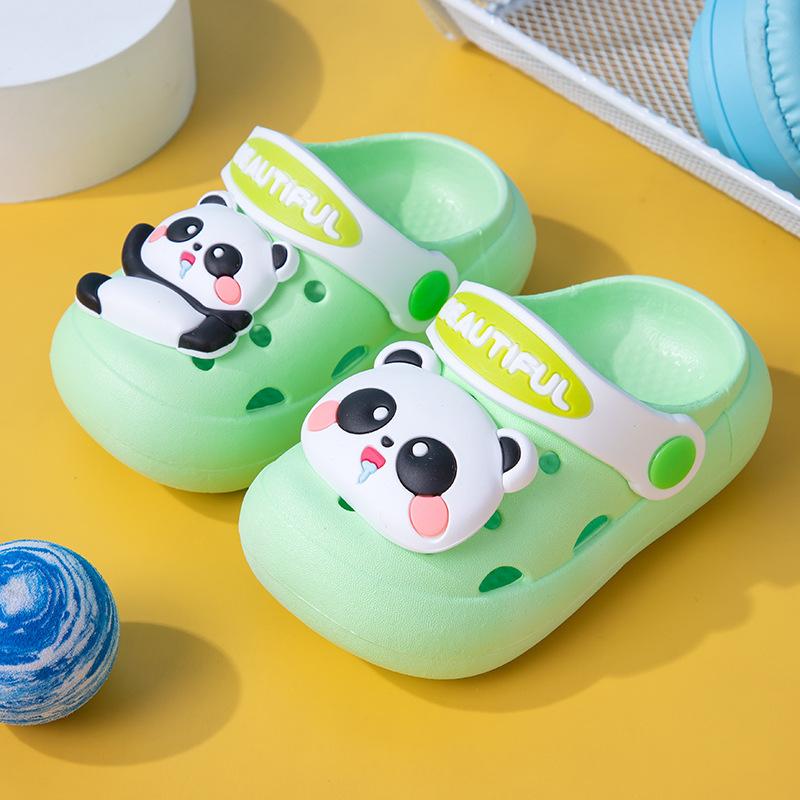 Summer Cartoon Panda Children s Clogs Boys  Non-Slip Anti-Collision Soft Sole Closed-Toe Breathable Outdoor Sandals Girls  Slippers 21/22【Inner Length13cm