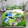Cartoon Regular Show Anime Print Bettwäsche-Sets Bettdecke Tagesdecke Bettbezug Kissenbezug 3-teilige Sets Kinder Erwachsene Größe