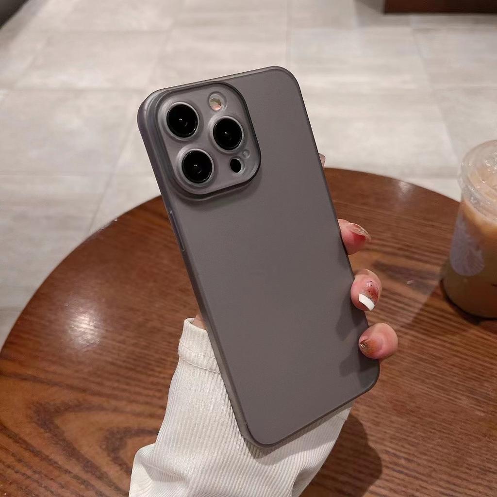 Suitable for IPhone16proMax Ultra-thin Pc Phone Case, Apple 15 Simple Semi-transparent Hard Shell 14pro Protective Case