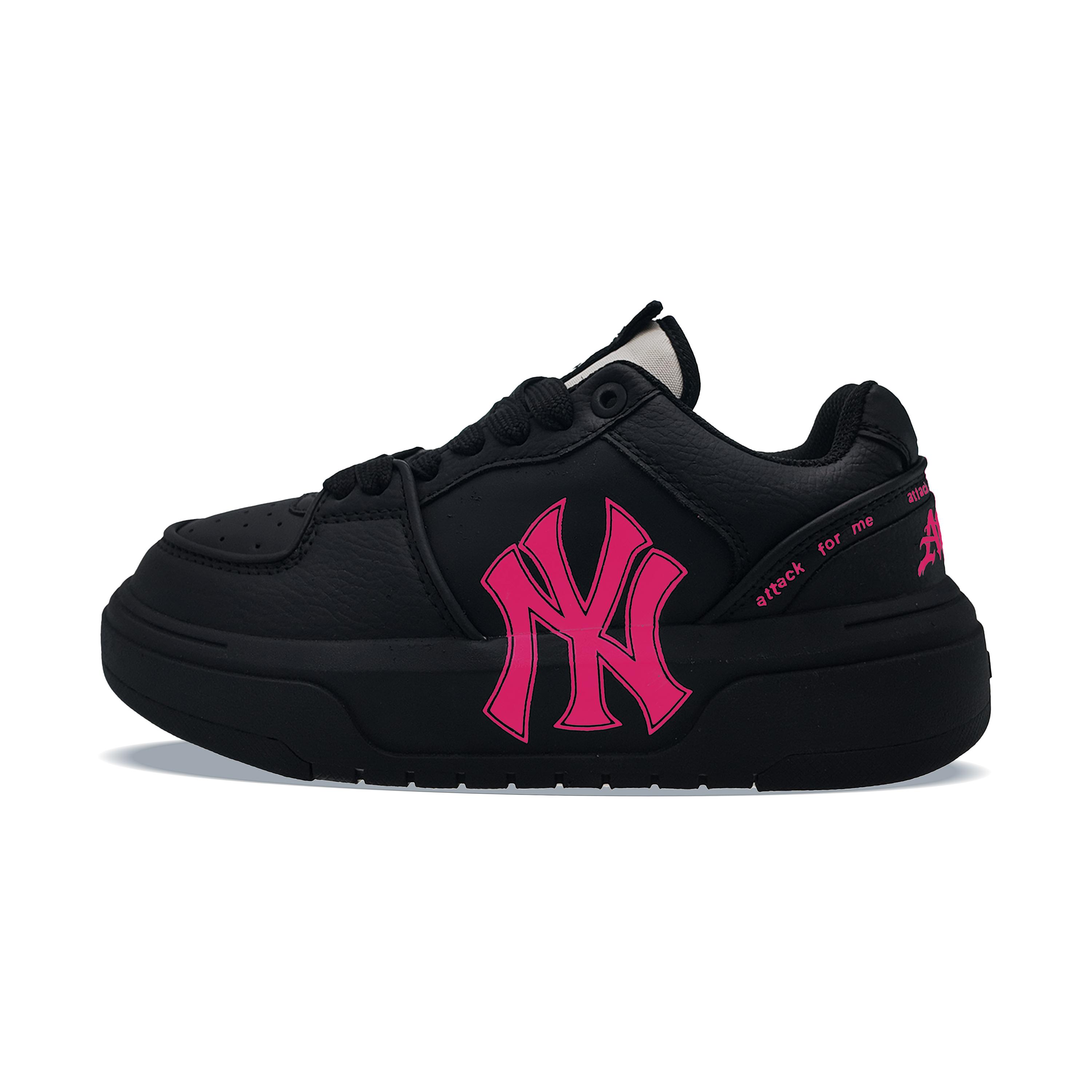 

MLB Chunky Liner Low top Skateboard Shoes Unisex Black Pink 3ASXCA12N-50WHS(team1487-) 44
