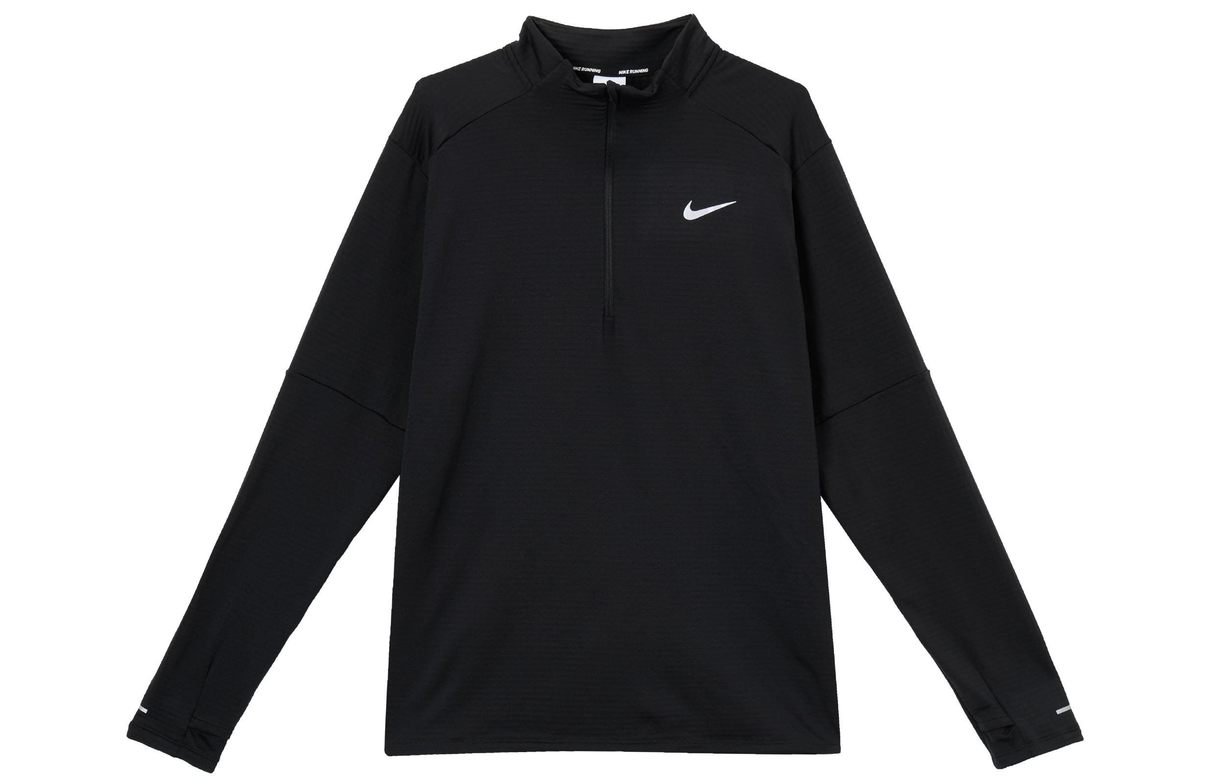 Nike T Shirts Men s Black Stand Collar Moderate FZ1150-010 XXL