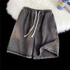 2024 Hong Kong Style Retro Washed Denim Drawstring Shorts
