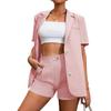 Damedress Mote Temperament Dress Ensfarget dress Høy midje Shorts Todelt sett