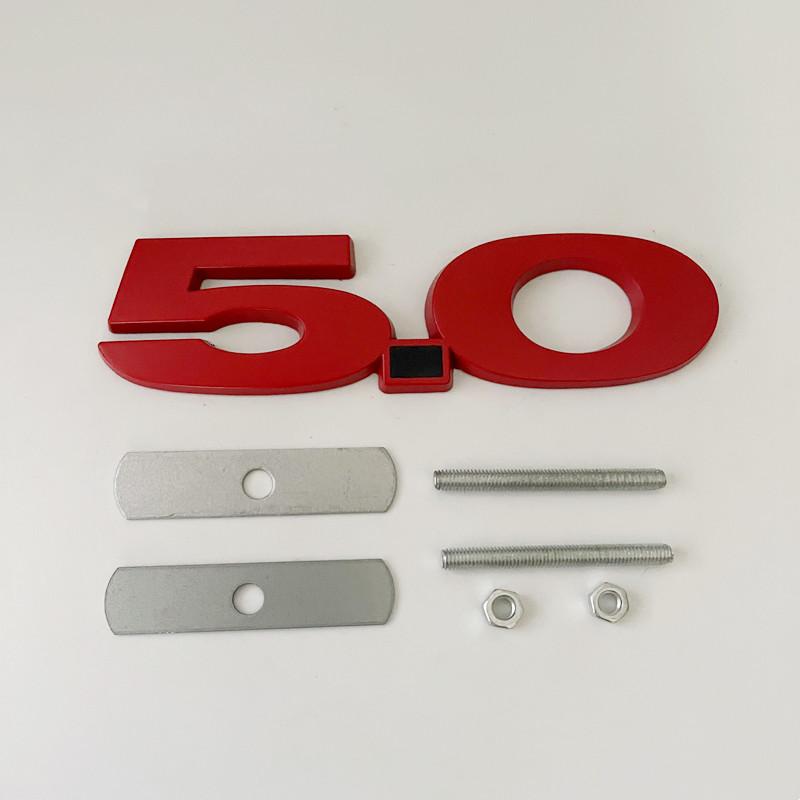 3D Metal 5.0 Logo Car Rear Trunk Body Decals Fender Emblem Badge Sticker For Mustang GT GT50 2021 2020 2019 2018