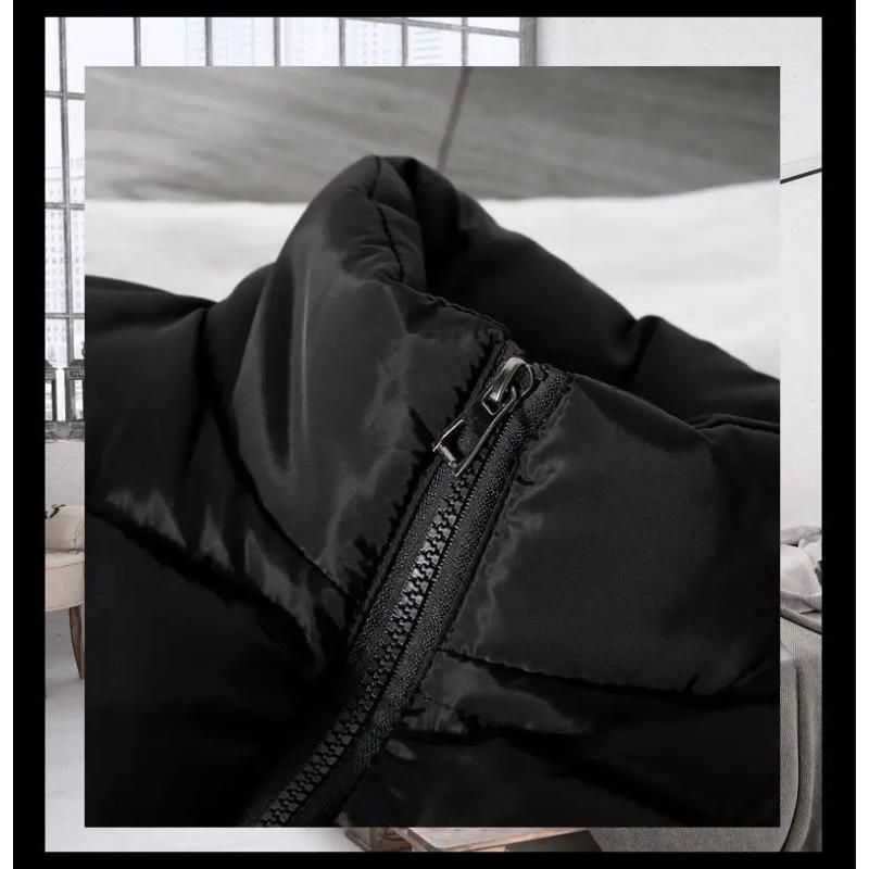White Vest Jacket Men Slim Fit Stand Collar Sleeveless Puffer Jackets Spring Autumn Casual Waistcoat Men Warm Coat Trends