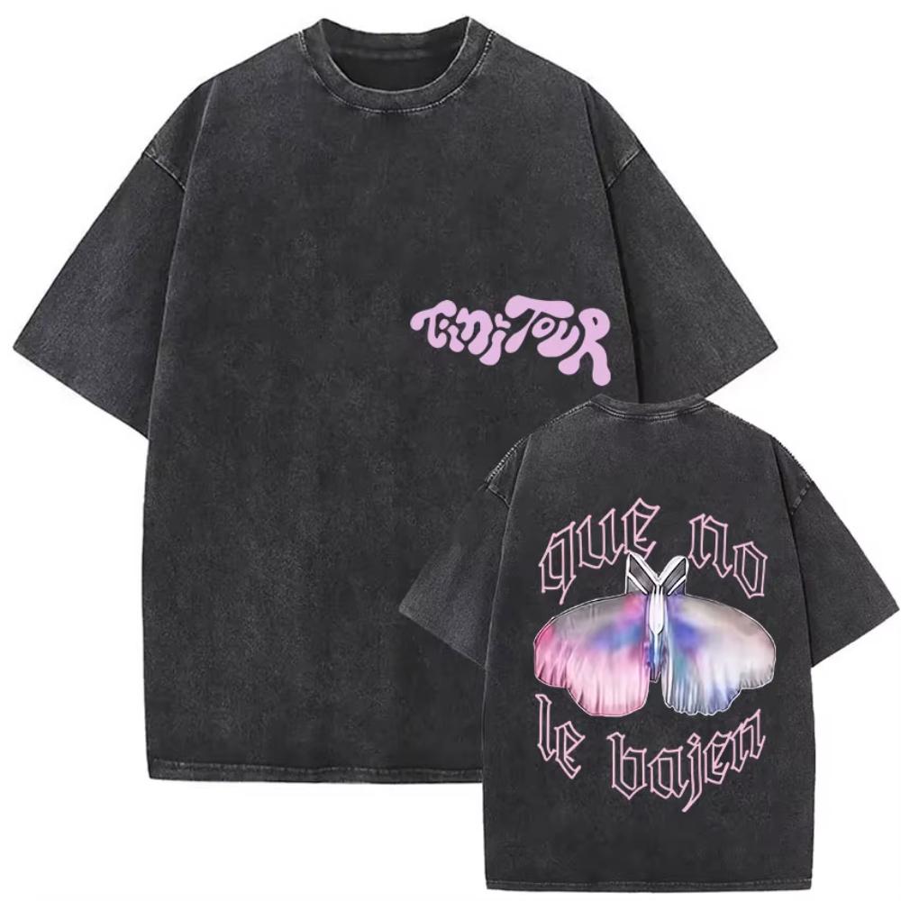 Singer Tini Stoessel Futtura Album Graphic T Shirts Men Women Fashion Vintage Washed Oversized Tshirt Fans Gift Streetwear