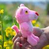 Ins Pink Leopard Doll Plush Toy Cute Small Naughty Leopard Mini Doll Pendant Wedding Doll