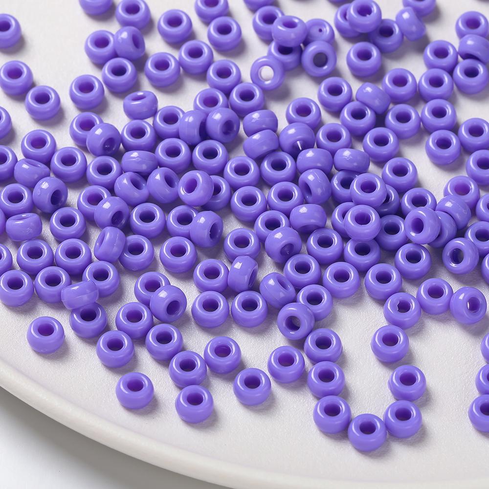 100pcs 4*7mm Acrylic Big Holes Beads Colored Spacer Loose Beads for DIY Necklace Bracelet Phone Charms Jewelry Making Supplies