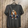 Workout Gym American Bulldog Deadlift Weightlifting Tshirt Gym Strong Dog Fitness Humor Unisex Cotton Casual Streetwear Shirt