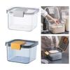 Rice Storage Bin Sealed Bulk Food Transparent for Cereal White