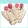 Animal Pig Themed Fuzzy Mittens For Girls Winter Coldweather Fashion With Thick Plush Material