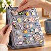 Desktop Storage for Collectors Enamel Pin Felt Display Holder Large Capacity 5 Pages Badge Collection Stand Classified Folder Wear Resistant