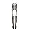 Erotic Open Crotch Sexy Bodystocking Lingerie White Bodysuit Porn Sleeveless Underwear Women Body Crotchless Costume Nightwear