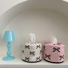1pcs Bowknot Tissue Paper Storage Box Roll Paper Tissue Case Holder Car NapkinTissue Box Living Room Table Decor Home Organizer