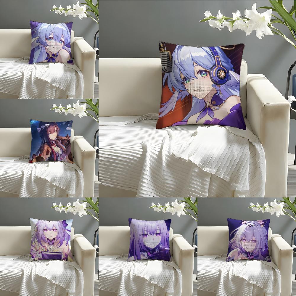 Art Game H-Honkai Star Rail 1 Pillow Case Linen Pillow Case Sofa Home Decor Cushion Cover Cushion Cove