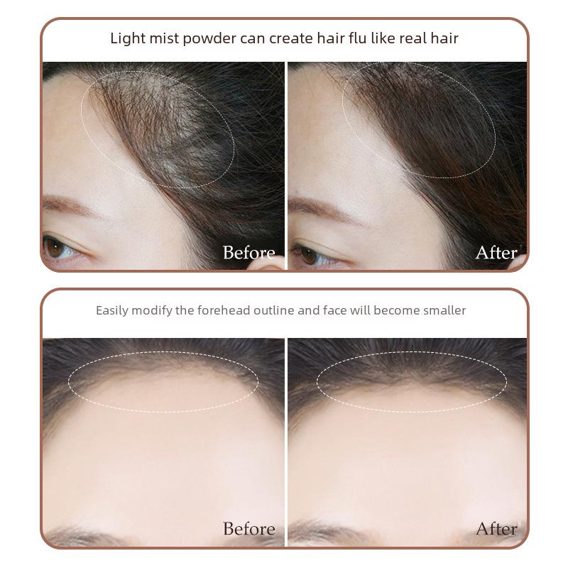 Poudre pour les cheveux et les sourcils Bailaimei - Remplissage du cuir chevelu et de la frange, résistant à l'eau, à la transpiration et au sébum