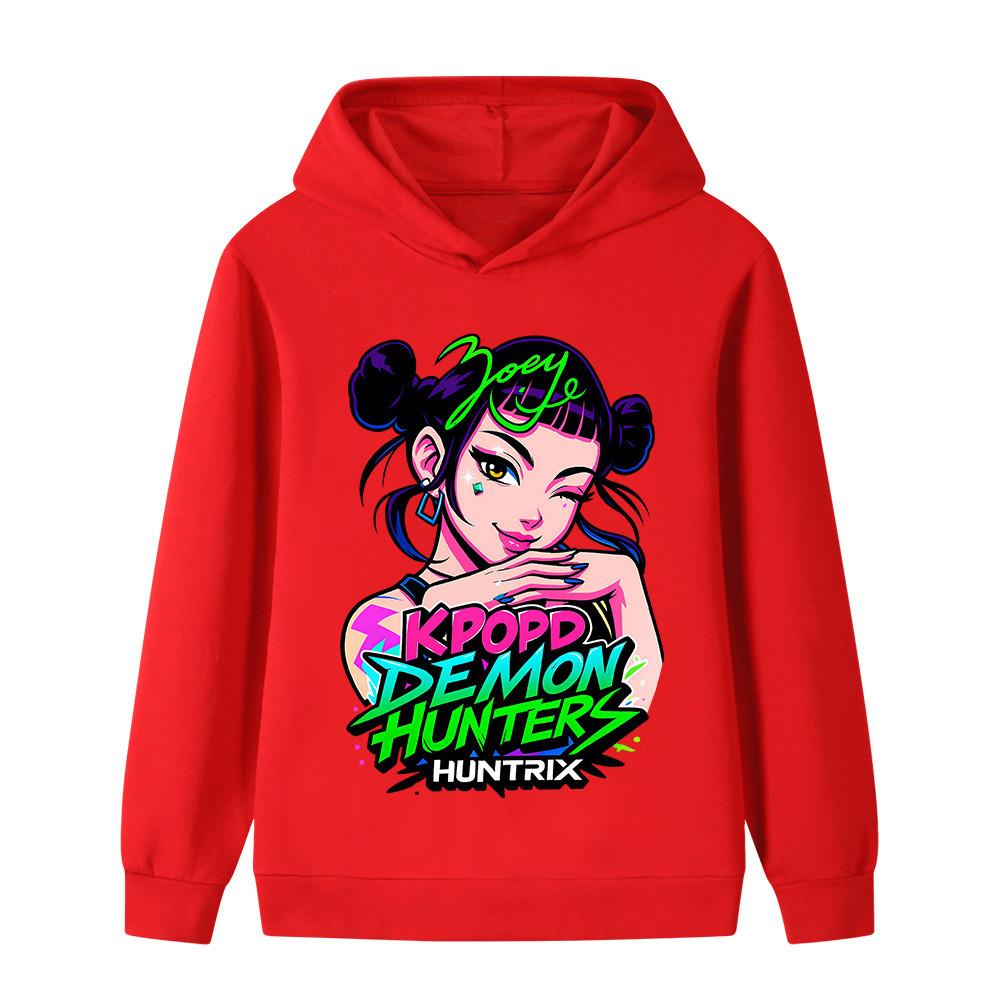 B1214 Kinder Jungen Mädchen Kpop Rumi Zoey Mira Print Langarm Hoodie