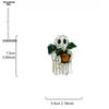 1pc Halloween Ghost Acrylic, Cute Ghost Holding Potted Plant Design, Four Seasons Decoration, Novelty Home Decor, Perfect Durable for Bedroom