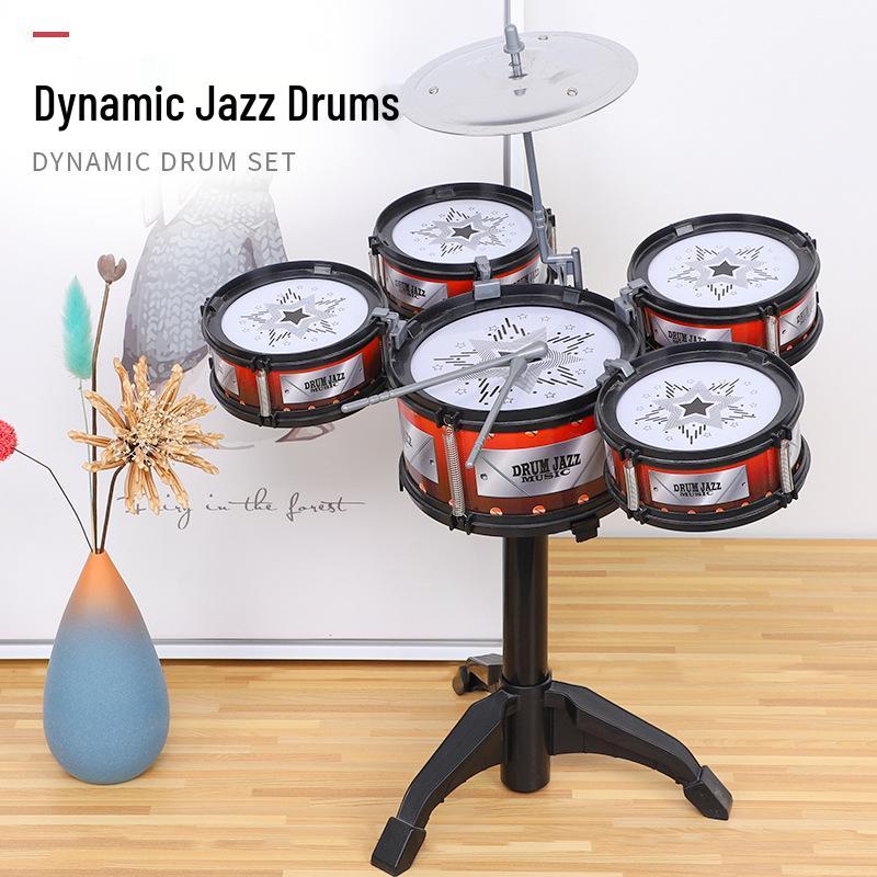 Children's Jazz Drum Set Toy for Ages 3-6: Early Music Education Percussion Instrument