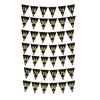 Black Gold Bunting Birthday Party Triangle Pennant Decoration Photography Props for Adult Teen Birthday Party Decoration