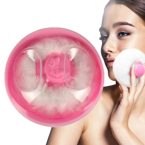 Domezen Body Powder Puff & Container - Baby Powder Box with Included Puff for After-Bath Skincare - Portable, Everyday Care, Travel Essentials for Bab