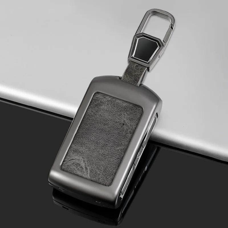 Zinc Alloy Car Key Case Cover Shell Holder Fob For Volvo S60 S90 Xc40 Xc60 Xc90 V90 Polestar 1 Polestar 2 Keychain Car Accessory