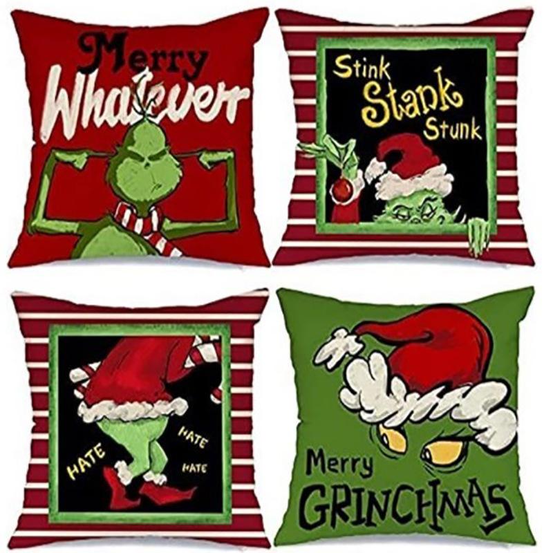 Christmas Pillow Home European Linen Sofa Cushion Cushion New Pillow Case