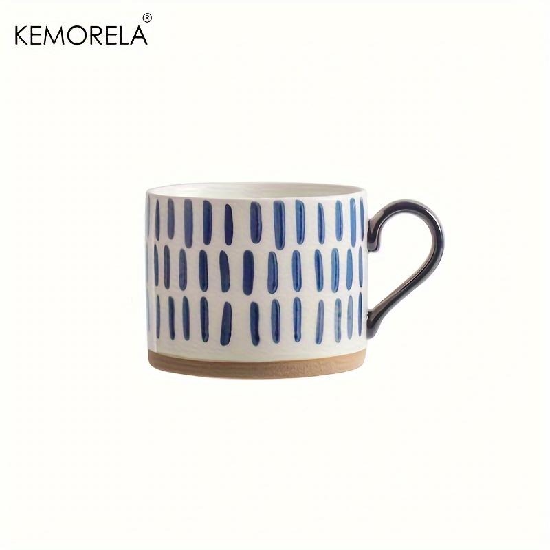 KEMORELA 1 шт 450 мл скандинавская керамическая чашка кофейная молочная кружка с ручкой ретро большая емкость японский завтрак овсянка чашка подарочный набор