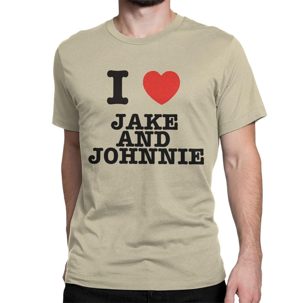 I Love Jake And Johnnie T Shirts Men Women's Cotton Vintage T-Shirts O Neck Tee Shirt Short Sleeve Clothes Printed