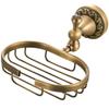 Wall Mounted Drain Soap Rack Bathroom Soap Dish Sink Storage Container Rack Vintage Brass Sponges Holder Easy To Install