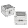 Nail Drill Bits Storage Box 25 Holes Transparent Clamshell Lock Design Dustproof Nail Drill Bits Desktop Container