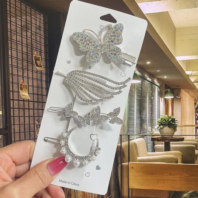 Pearl Hair Clip For Women Korean Hairpins Girl Geometric Crystal Hair Barrettes Fashion New Hairgrip Headwear Hair Accessories