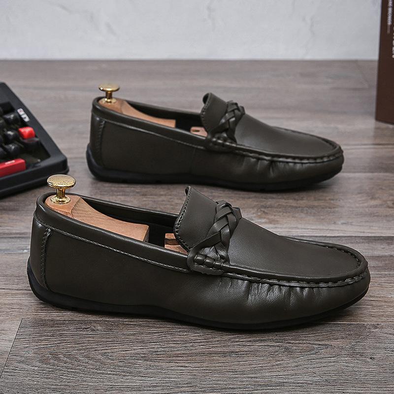 

Мужская обувь Doudou, летняя новая легкая модная повседневная мужская обувь в британском стиле, дышащая, мягкая подошва, мокасины для мужчин 44