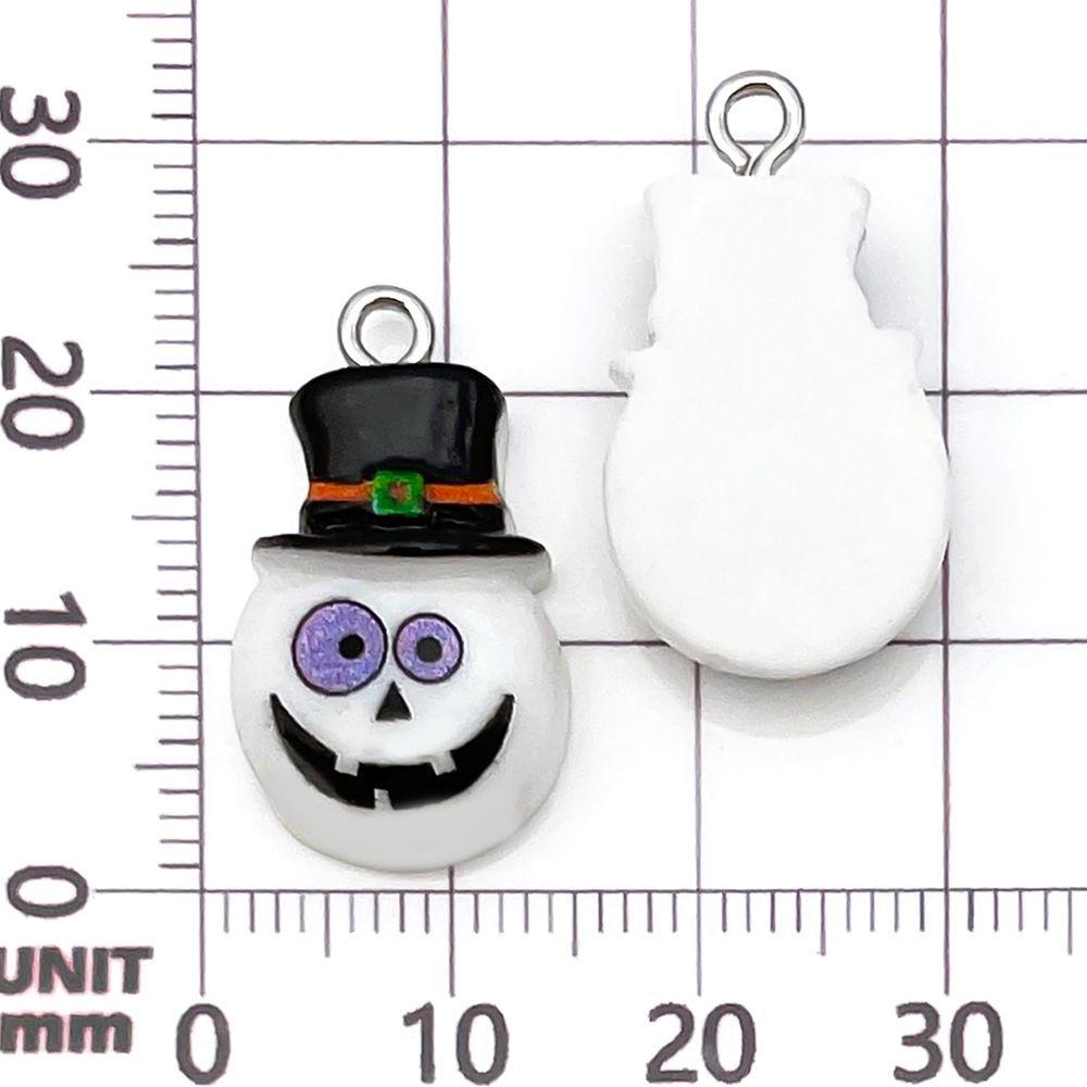 24 Styles Halloween Resin Pumpkin & Ghost Pendant Charms for DIY Jewelry