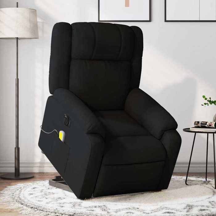VidaXL Electric Massage Recliner Chair Black Fabric 3205240