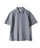 Holliseon Joshua Chambray Stripe Shirt Navy