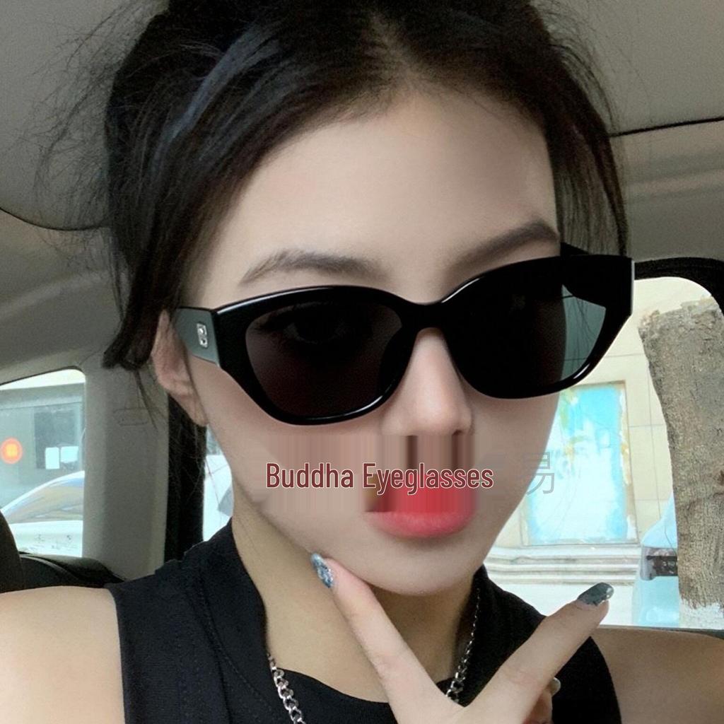 American Cat-Eye Women's High-End Square Frame Sunglasses 2025 Anti-UV for Myopic and Round Faces